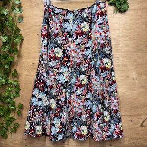 Jones New York Silk Floral A-Line Skirt